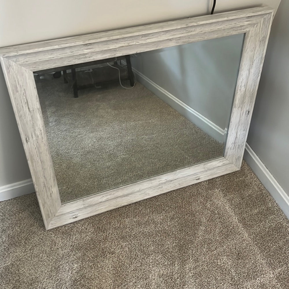 Distressed Wooden Farm Mirror